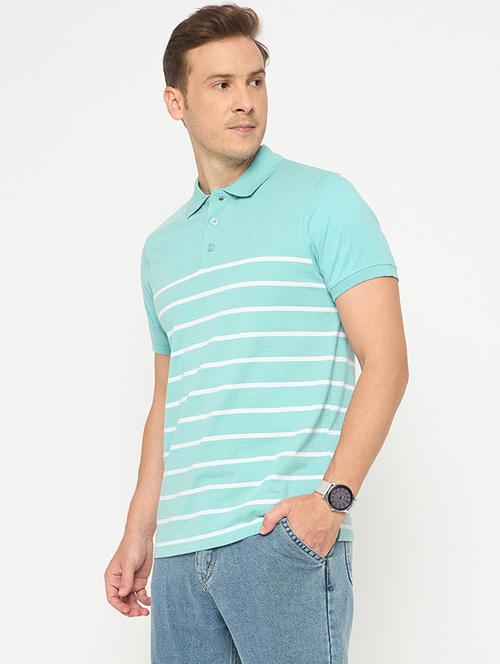 men striped short sleeve polo t-shirt - 21986290 - Very Small Image - 1