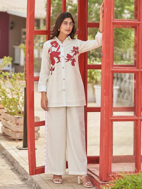 women floral long sleeve ethnic co-ord set - 21986295 - Very Small Image - 1