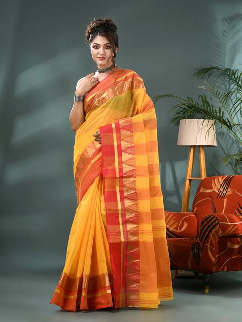 women self design tant saree - 21986606 - Very Small Image - 1