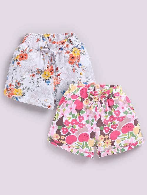 girls pack of 2 printed shorts - 21986839 - Very Small Image - 1