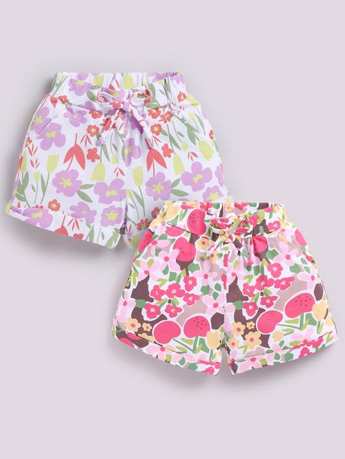 girls pack of 2 printed shorts - 21986845 - Very Small Image - 1