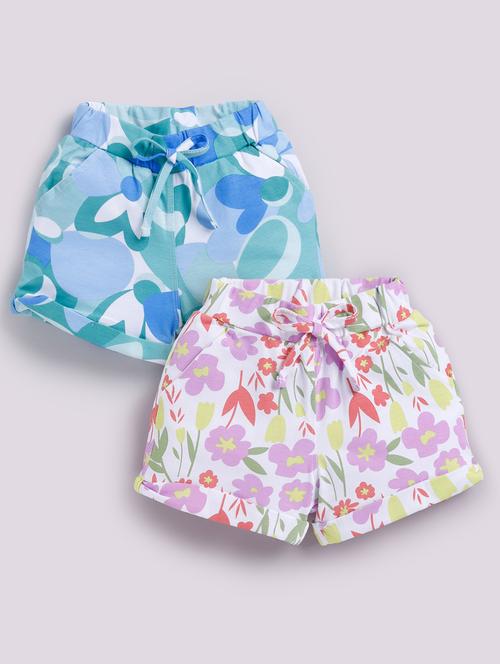 girls pack of 2 printed shorts - 21986846 - Very Small Image - 1