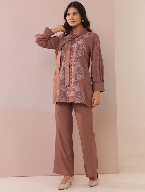 women floral long sleeve ethnic co-ord set - 21987055 - Very Small Image - 1