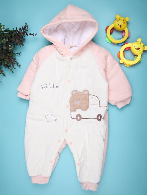 kids printed long sleeve hooded romper - 21987195 - Very Small Image - 1