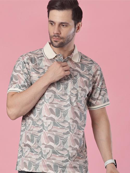 men printed short sleeve regular fit polo t-shirt - 21987813 - Very Small Image - 1