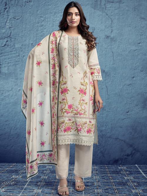 women three quarter sleeve kurta pant with dupatta set - 21988023 - Very Small Image - 1