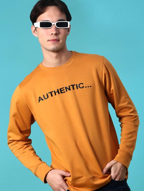 men chest print long sleeve regular fit sweatshirt - 21988642 - Very Small Image - 1