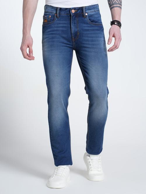 men washed mid rise full length jeans - 21988841 - Very Small Image - 1
