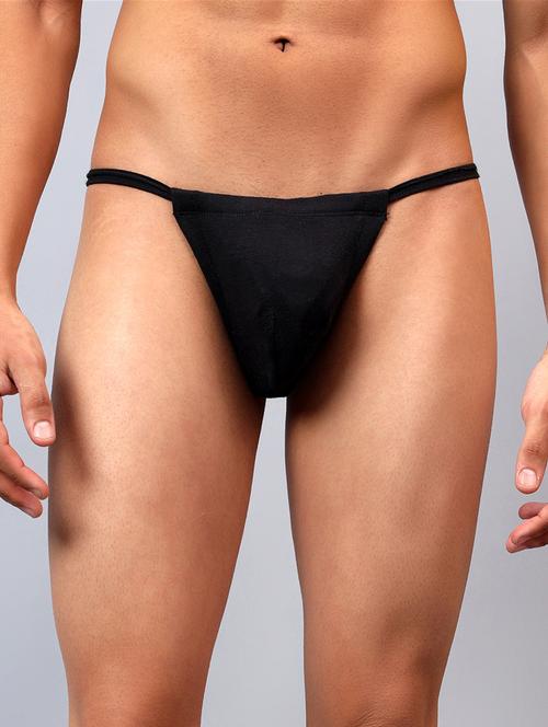 men solid low rise thongs brief - 21989380 - Very Small Image - 1