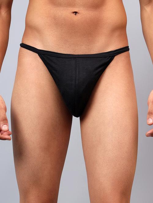men solid low rise thongs brief - 21989385 - Very Small Image - 1