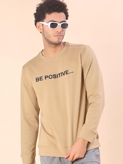 men chest print long sleeve regular fit sweatshirt - 21989541 - Very Small Image - 1