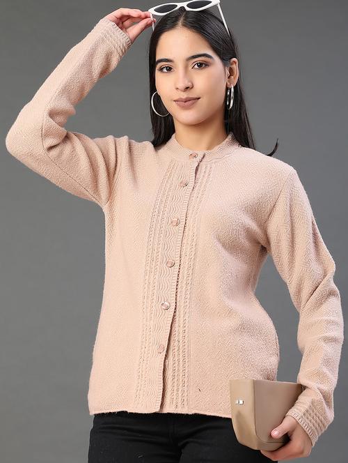 women self designed long sleeve cardigan - 21989644 - Very Small Image - 1