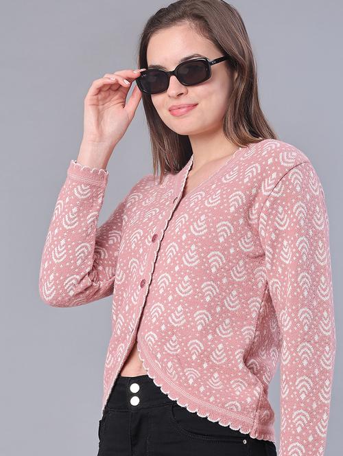 women self design long sleeve cardigan - 21989711 - Very Small Image - 1