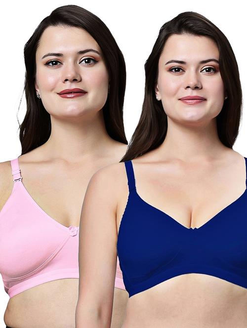women pack of 2 solid non wired t-shirt bra - 21991005 - Very Small Image - 1
