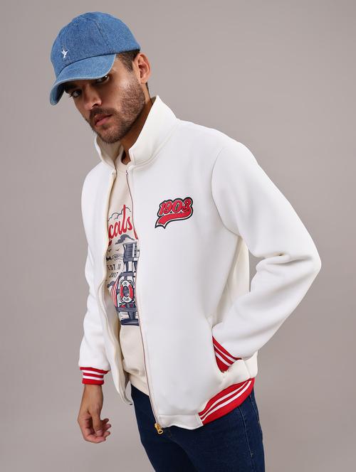 men solid stand collar long sleeve casual jacket - 21992098 - Very Small Image - 1