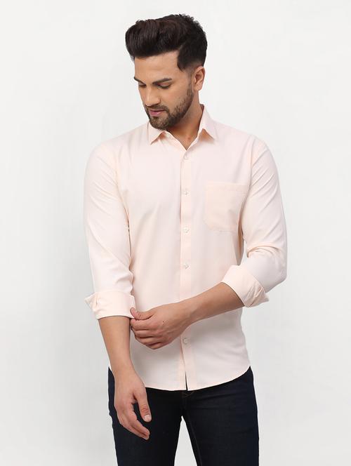 men solid long sleeve regular fit casual shirt - 21993333 - Very Small Image - 1