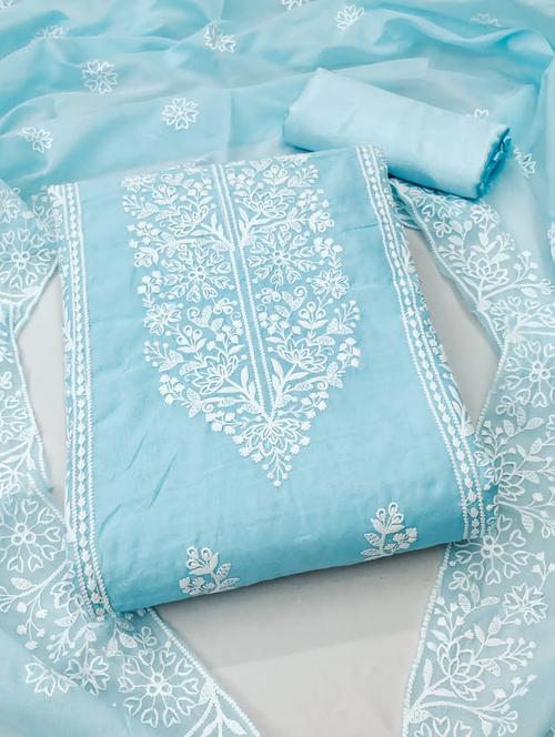 women embroidered unstitched suit set - 21993808 - Very Small Image - 1