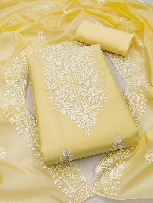 women embroidered unstitched suit set - 21993811 - Very Small Image - 1