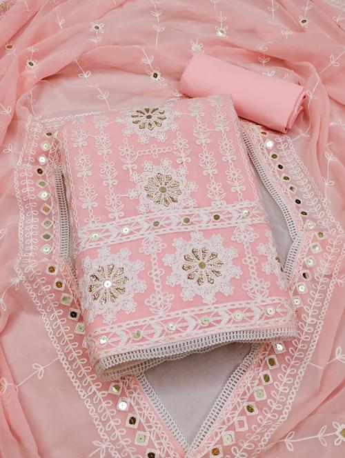 women embroidered unstitched suit set - 21993879 - Very Small Image - 1