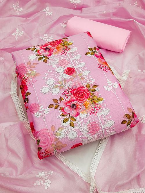 women floral print embroidery unstitched suit set - 21993914 - Very Small Image - 1