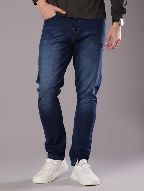 Men Solid Mid Rise Slim Fit Jean - 21994710 - Very Small Image - 1