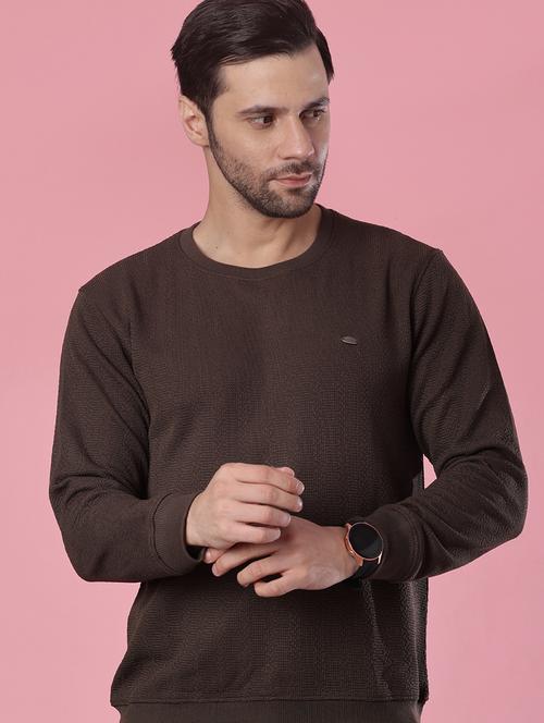 men self design long sleeve regular fit pullover  - 21994845 - Very Small Image - 1