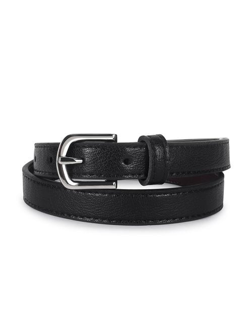 women leather black plain buckle belt - 21995237 - Very Small Image - 1
