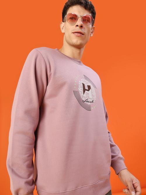 pink cotton chest print sweatshirt - 21996595 - Very Small Image - 1