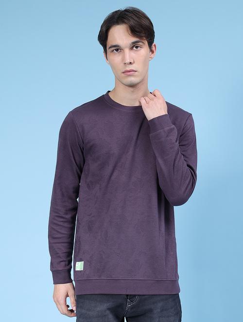 men self design long sleeve regualr fit sweatshirt - 21996655 - Very Small Image - 1