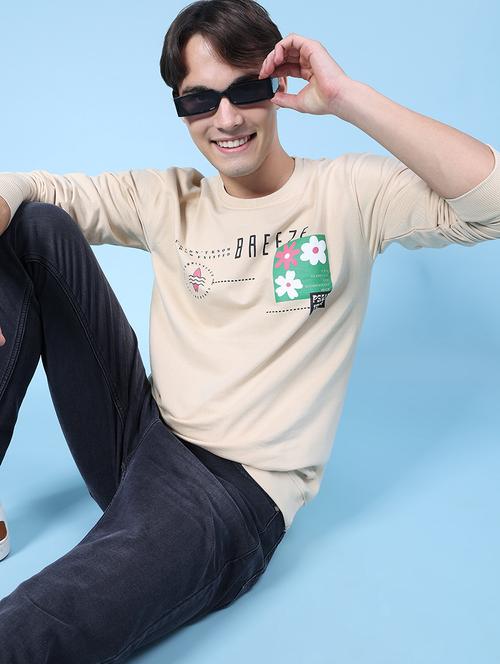 men chest print long sleeve regular fit sweatshirt - 21996696 - Very Small Image - 1