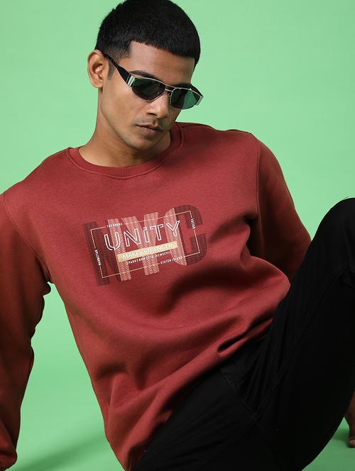 beige cotton front print sweatshirt - 21996734 - Very Small Image - 1