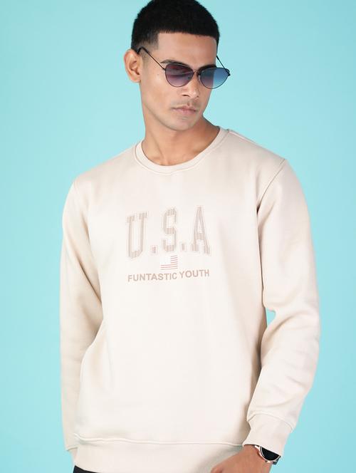 men typographic long sleeve regular fit sweatshirt - 21996739 - Very Small Image - 1