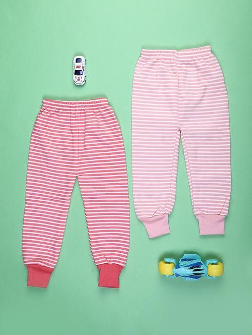 kids pack of 2 striped mid rise jogger - 21996803 - Very Small Image - 1