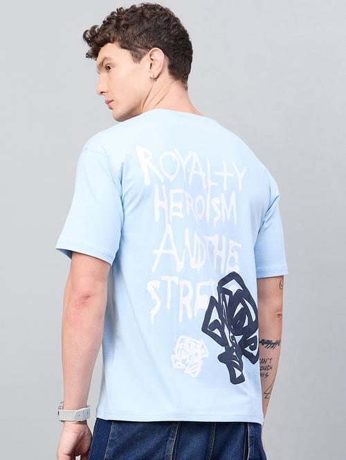 men front & back print round neck regular fit t-shirt - 21997163 - Very Small Image - 1