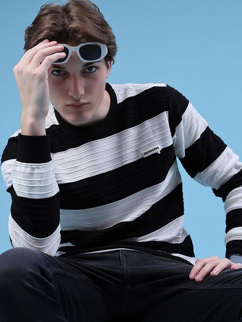 men stripes long sleeve slim fit t-shirt  - 21997574 - Very Small Image - 1