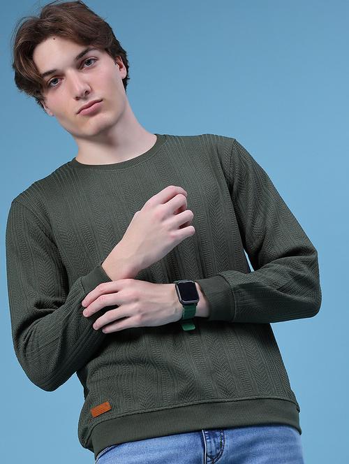 men self design long sleeve regular fit pullover - 21997622 - Very Small Image - 1