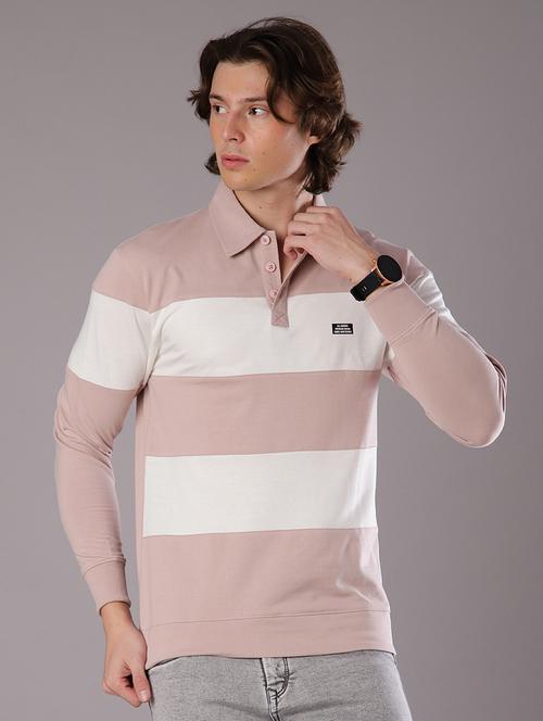 men color block long sleeve slim fit t-shirt  - 21997625 - Very Small Image - 1