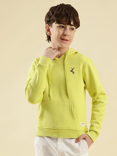 boys solid long sleeve hooded sweatshirt - 21997805 - Very Small Image - 1
