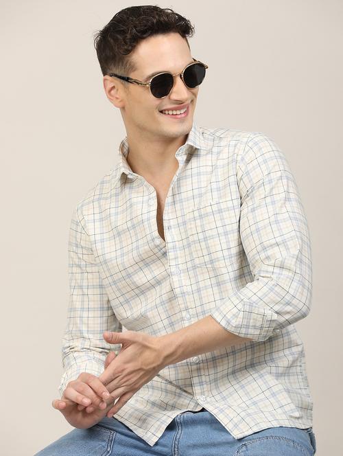 men checkered long sleeve regular fit casual shirt - 21997931 - Very Small Image - 1