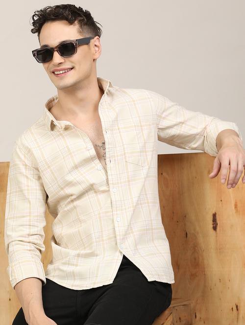 men checkered long sleeve regular fit casual shirt - 21997935 - Very Small Image - 1
