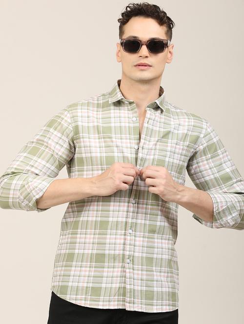 men checkered long sleeve regular fit casual shirt - 21997938 - Very Small Image - 1