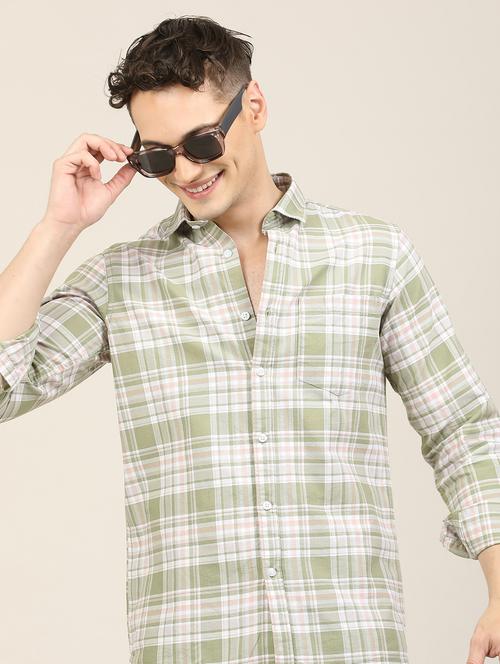 men checkered long sleeve regular fit casual shirt - 21997939 - Very Small Image - 1