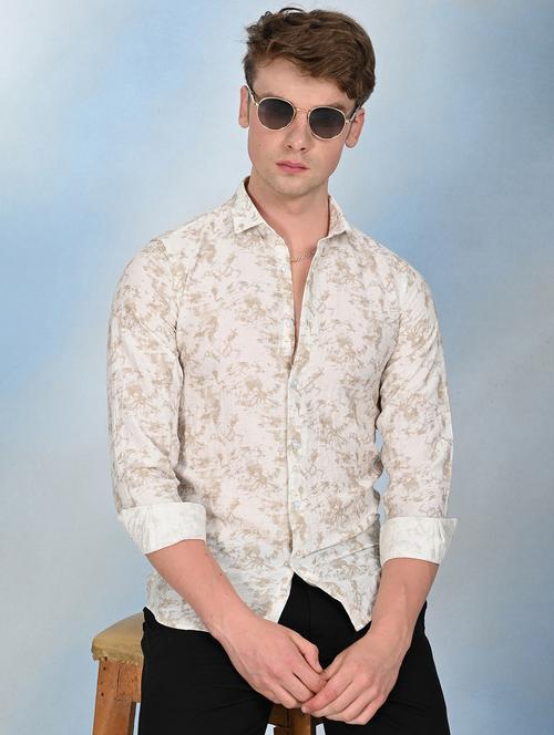 men printed long sleeve regular fit casual shirt - 21998004 - Very Small Image - 1