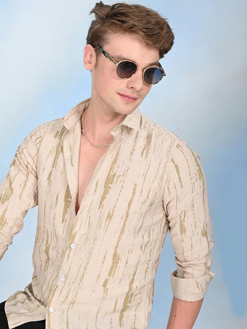 men printed long sleeve regular fit casual shirt - 21998005 - Very Small Image - 1