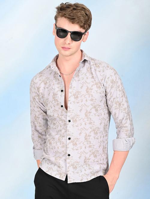 men printed long sleeve regular fit casual shirt - 21998007 - Very Small Image - 1