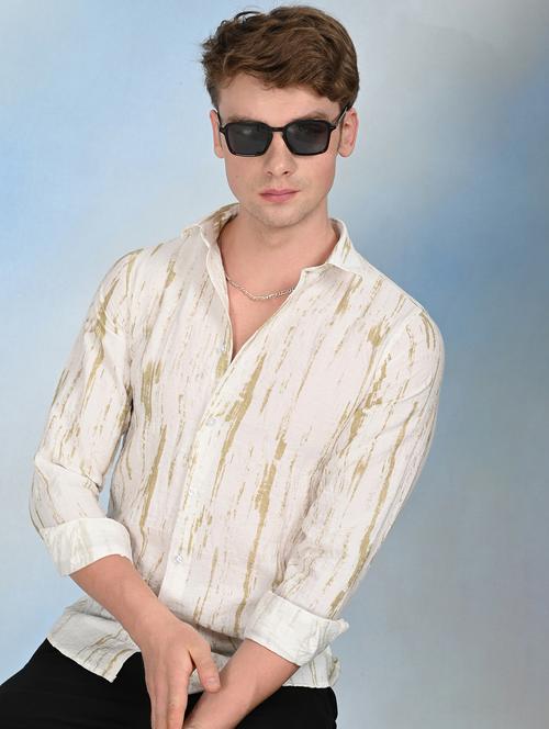 men printed long sleeve regular fit casual shirt - 21998009 - Very Small Image - 1