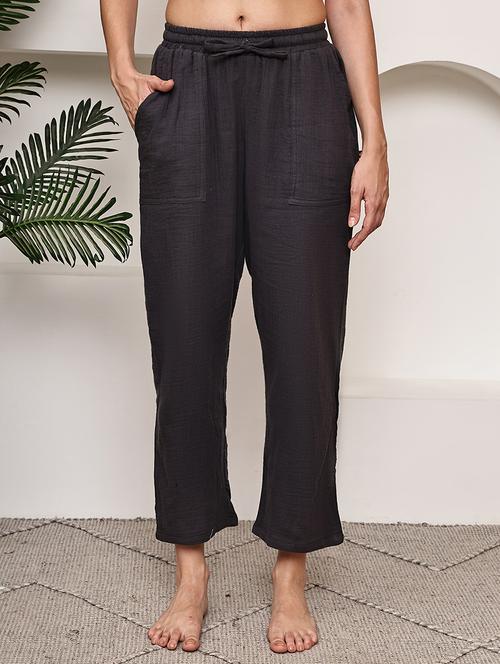 women solid mid rise loungewear pajama - 21998608 - Very Small Image - 1