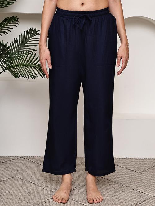 women solid mid rise loungewear pajama - 21998611 - Very Small Image - 1