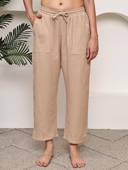 women solid mid rise loungewear pajama - 21998614 - Very Small Image - 1