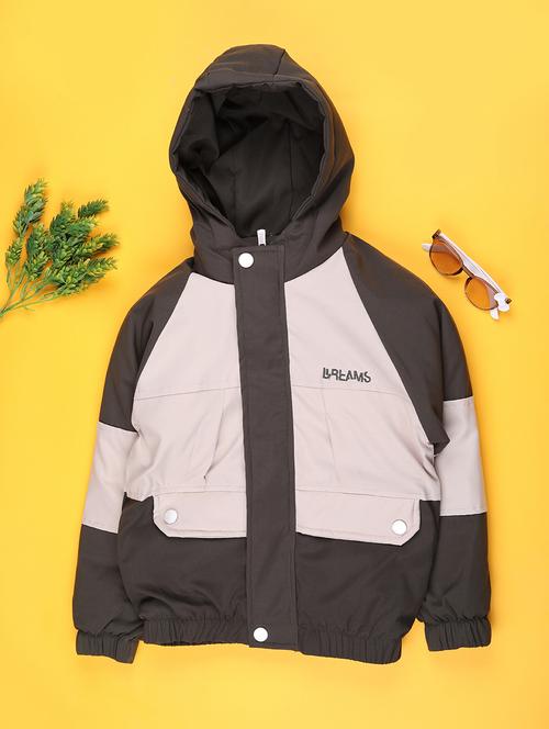 boys color blocked long sleeve hooded quilted jacket - 21998914 - Very Small Image - 1